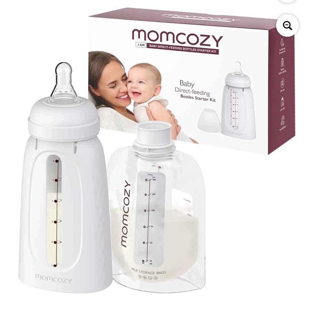 Momcozy Baby Direct-Feeding Bottles Starter Kit - White